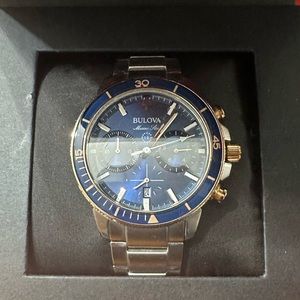 Bulova 200 m two tone marine star collection watch